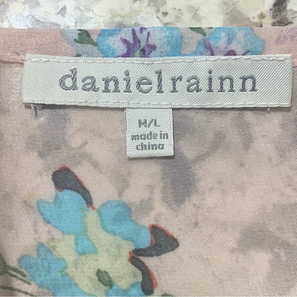 DANIEL RAINN Floral Open Front Kimono Size M/L - Picture 5 of 7